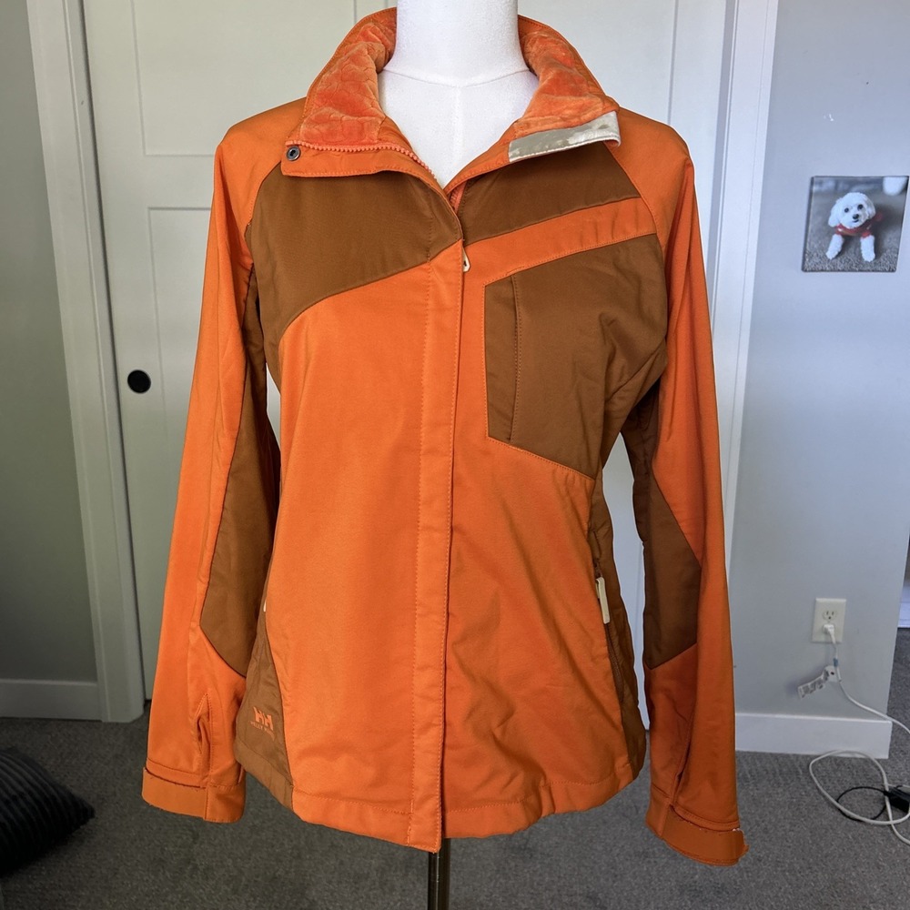 Helly Hansen Women's Banff Insulator Jacket MED Orange Brown Colorblock